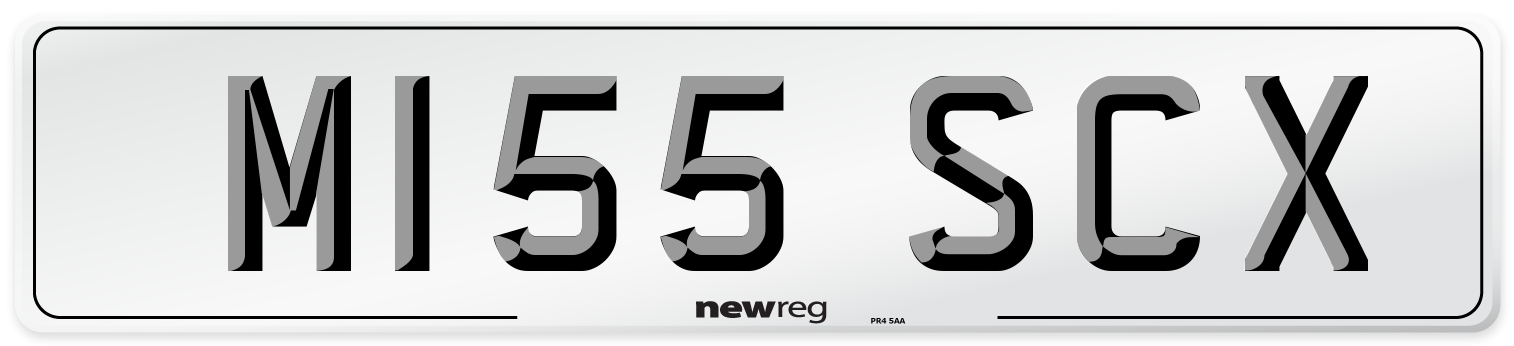 M155 SCX Number Plate from New Reg